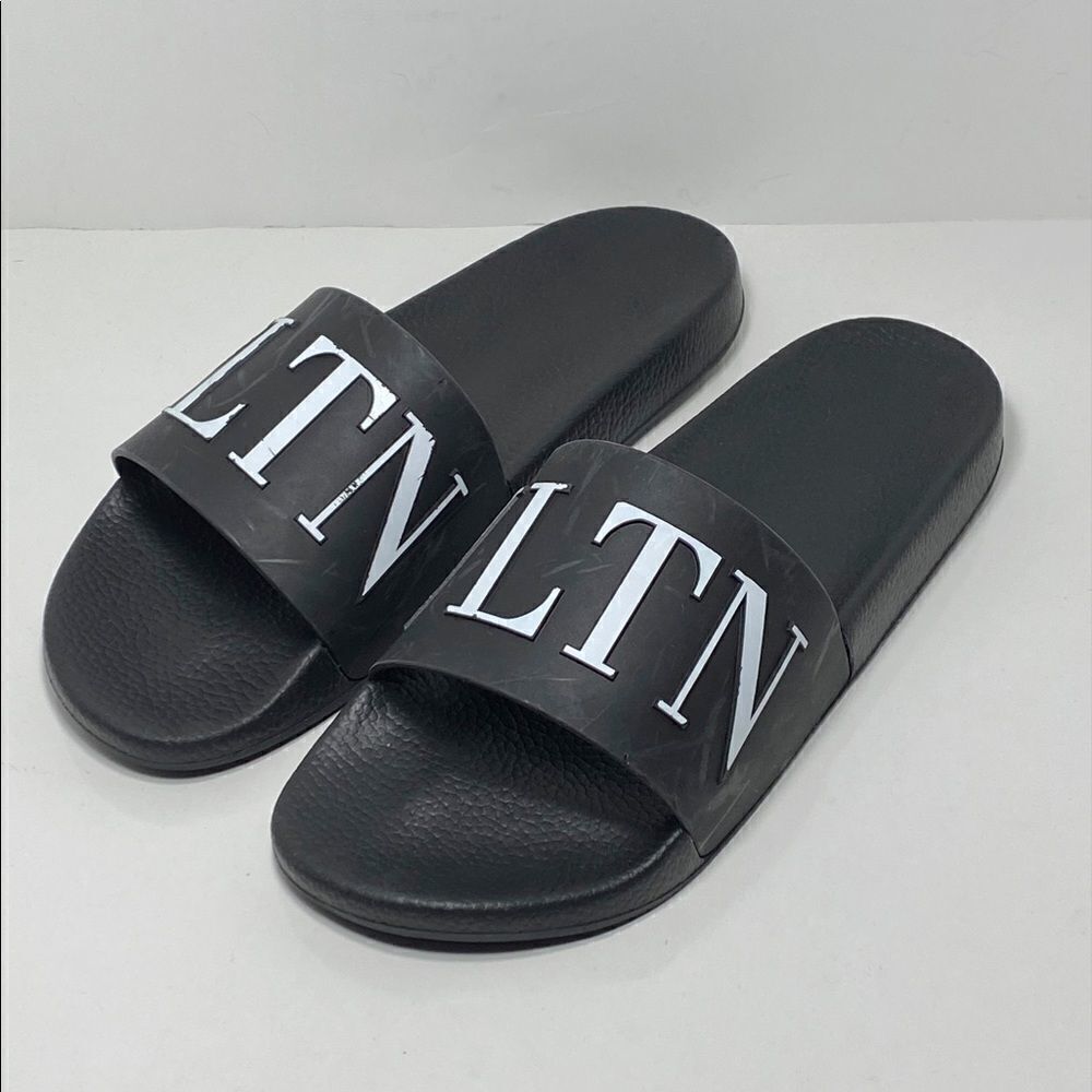 Valentino Garavani VLTN Rubber Slider Sandals size 44